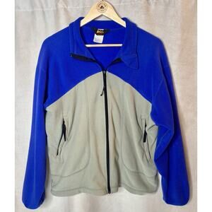 REI Polartec Fleece Jacket Women’s M Blue Colorblock Full Zip Outdoor Hiking